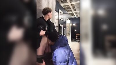 Blond Boys Flapping on Ikea Furniture - Action Cum Shots!