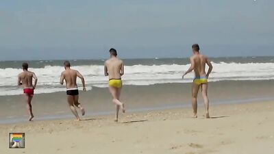 Beach Bareback Group Sex: Gay Porn on the Sandy Shores!