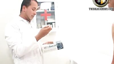 Latino Doctor Examines Uncut Body: Medical Playtime