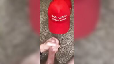 Hot trump supporter cums hard