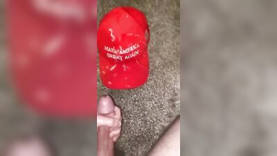 Hot trump supporter cums hard