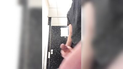 Gay Porn: Dude Cum Over Boys in the Restroom