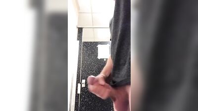 Gay Porn: Dude Cum Over Boys in the Restroom
