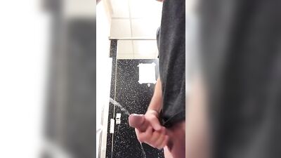 Gay Porn: Dude Cum Over Boys in the Restroom