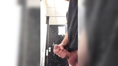 Gay Porn: Dude Cum Over Boys in the Restroom