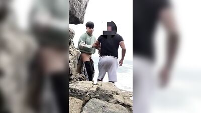 Flip on the Beach (New Voyeur Latino Action Web-Cam Gay Porn Video)
