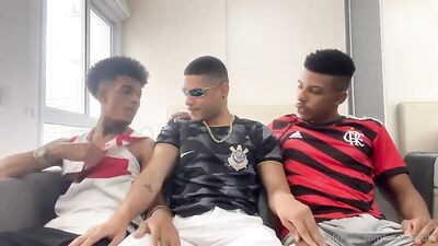 Hot Latino Twink Gangbang: Three Boys and One Big Cock!