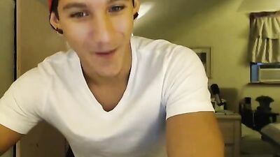 Young Amateur Blonde Twink Webcam Boy with Great Eyes in Hot Gay Porn Action!