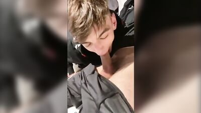 Scots lad Cole blows Callum - no cum boys porn
