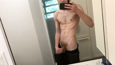 Super Fit Handsome Guy Gets Down and Dirty in the Bathroom - Cum Shots Galore!
