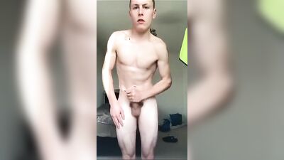 Young Blonde Twink Mark Cums Profusely in Gay Porn Video!