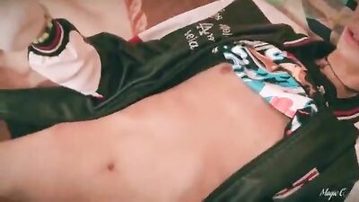 Dnz cute twink plays with a toy during an amateur webcam show