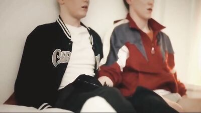 Gay Best Friends Love Handjobs in Bedroom, Together