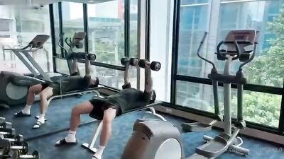 Bareback Blowjob and Cumshot with a Hunky Asian Muscle Boy