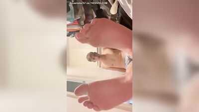 Big Footed Hunk Tubes in a Twink Foot Fetish Extravaganza!
