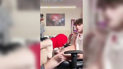 Two-Guys Bareback Fellatio Fun with Huge Dicks in Action Packed Cumshot Scene!