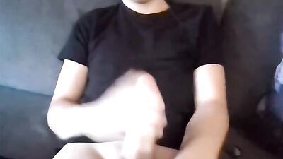 Young Man Pleasures Himself with a Huge Dong on Cam