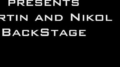 Backstage Antics with Martin and Nikol: Raw Bareback Action, Big Dick Cumshots, and Mouthfuls of Cum