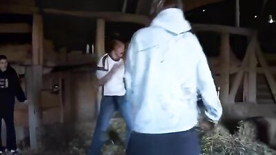 Rodeo Wrestling Match! Aggressive Teens in Speedos, Old School Southern Style!