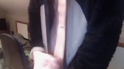 Young Gamer Loves to Jerk Off in Comfy PJs while Chatting with Friends Online