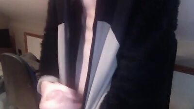 Young Gamer Loves to Jerk Off in Comfy PJs while Chatting with Friends Online