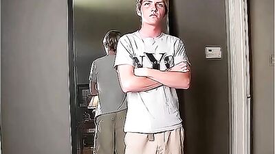 GBT Hot Blond Carson 20 show off, Gay Porn - AI Enhanced