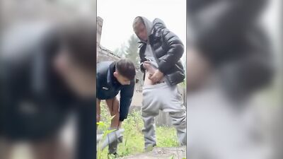 Straight Amateur Bisexual Cumshot Fun in the Public with Huge Dicks!