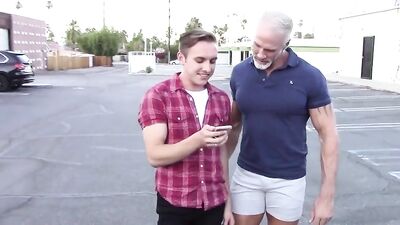 Gangbang with Stepdad and stepson, featuring bareback action, cum shots, and group sex