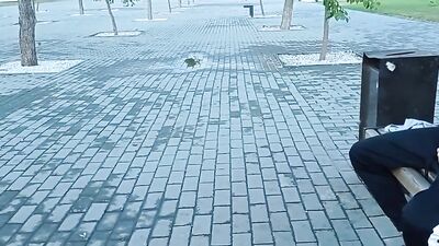 Young And Hungry - A Twink Cums Outside In The Streets