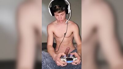 Virtual Sexual Encounters: Gaming Nerd Spills his Cum on Webcam