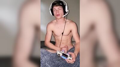 Virtual Sexual Encounters: Gaming Nerd Spills his Cum on Webcam