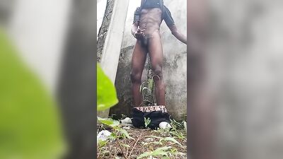 [ABX][A][268] Amateur African American guy jerking off with a powerful climax