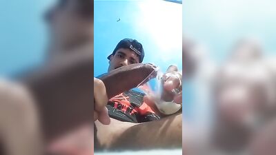 Young Latino Hottie Shoots his Load into a Glass