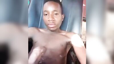 [ABX][A][264] Amateur black boy self-pleasure and explosive cumshot