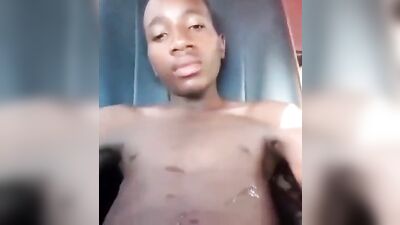 [ABX][A][264] Amateur black boy self-pleasure and explosive cumshot