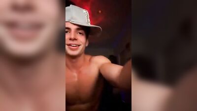 Bareback JO of Muscular Straight Bro with Huge Dick