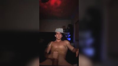 Straight boys gone wild: Zach jerks off and cums on his cock