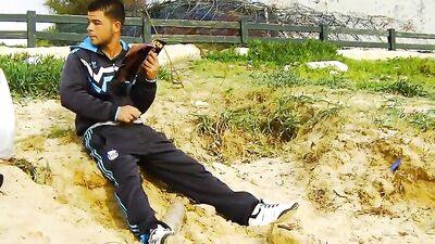 Young Farmhand Wanks in the Open Air - Rural Handjob Adventure