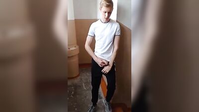 Bareback Jack-Off in the Park: An Amateur Blonde Boys Public Handjob Adventure