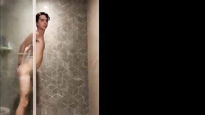 Showers of Love: A Sweet Young Man Enjoys a Refreshing Soak with His Hard, Young Tube