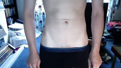 Fit and fabulous: Super sexy blonde guy shows off his muscles while jerking off on webcam!