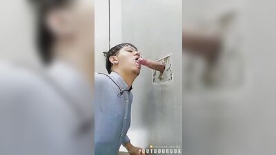 Taking it outside: Toilet Blowjob with Gay Boys