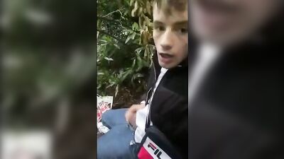 Handsome Blonde Cutie Jerks Off in Public Amidst Fetishistic Desires