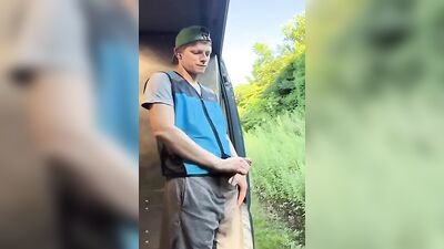 Deliveryman Jacks off in the Rain: An Amateur Public Pissing Fetish Video