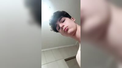 Solo College Ki*d with Hairy Chest and a Gaping Ass Finally Tastes Cum in the Frat House