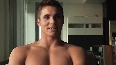 Handsome Fitness Model Jerks Off to a Huge Cumshot