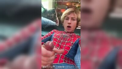 Blond Boy Solos, Jerks His Big Bo Boner