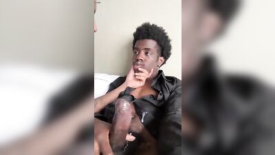 Straight Black Dude Helps His Friend Cum Twice in One Night, Culminating with a Big Black Load All Over His Face!