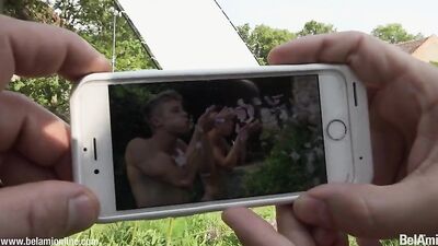 Jamie and Aydens photo shoot goes wild in Rubax Video! Watch as the young twink duo teases their way into solo masturbation scenes and explosive cum shots!