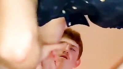Ginger Blowjob and Cumshot: Amateur Sucks a Big Blonde Dude